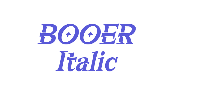 BOOER Italic Font