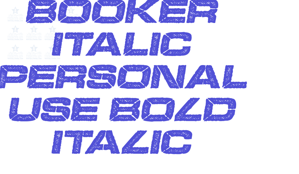 BOOKER ITALIC PERSONAL USE Bold Italic-font-download