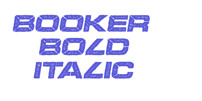 BOOKER  Bold Italic Font Download