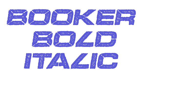 BOOKER  Bold Italic Font