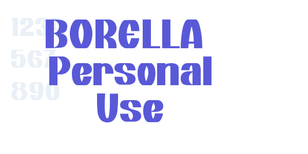 BORELLA – Personal Use font free