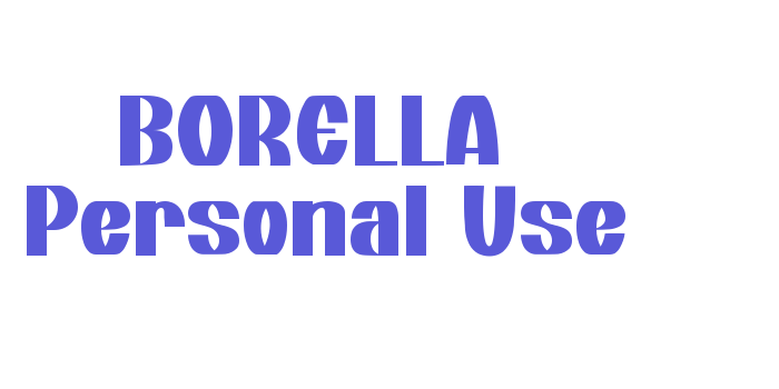 BORELLA – Personal Use Font Download