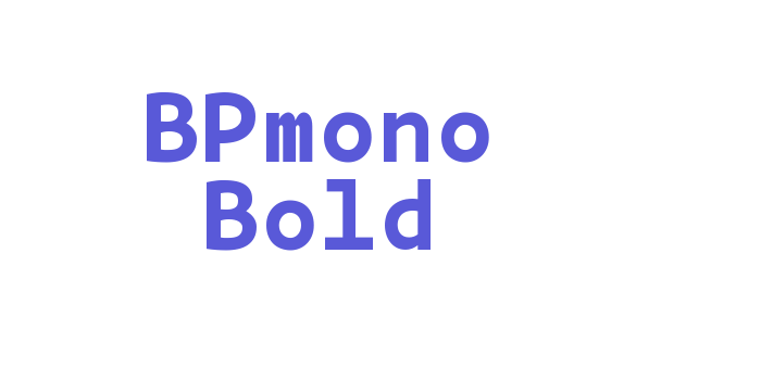 BPmono Bold Font Download