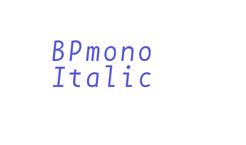 BPmono Italic Font Download