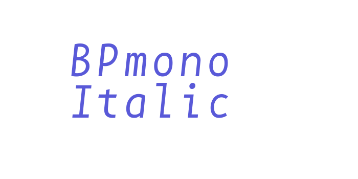 BPmono Italic Font Download