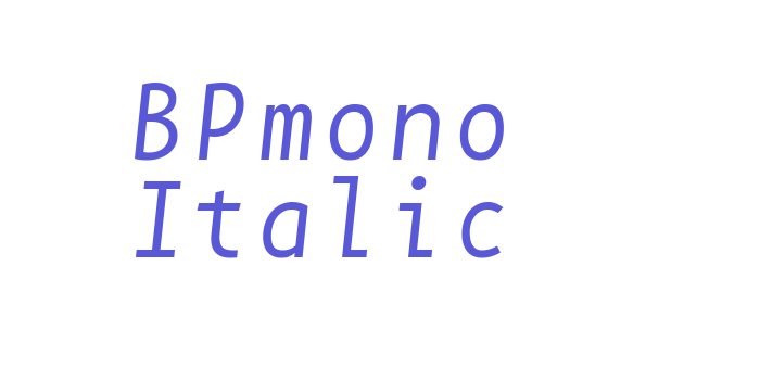 BPmono Italic Font