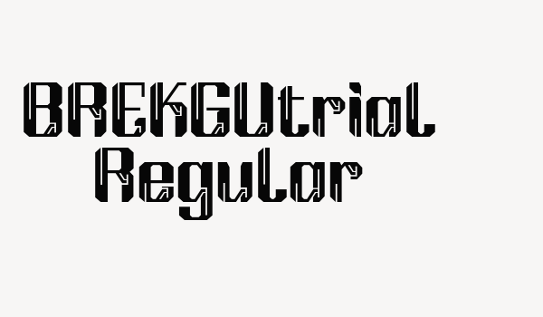 BREKGUtrial Regular Font