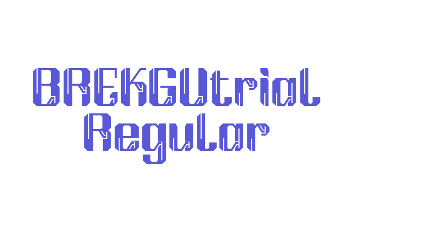 BREKGUtrial Regular Font Download