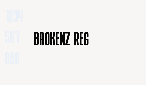 BROKENZ REG Font