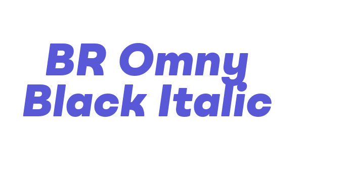 BR Omny Black Italic Font Download