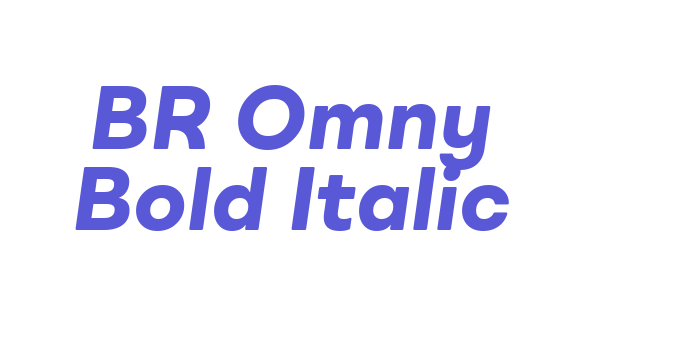 BR Omny Bold Italic Font Download