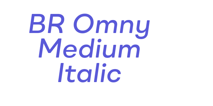 BR Omny Medium Italic Font Download