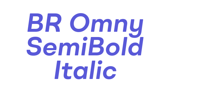 BR Omny SemiBold Italic Font Download