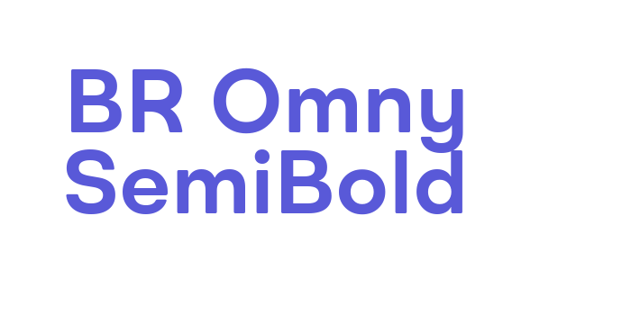 BR Omny SemiBold Font