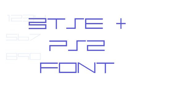 BTSE + PS2 FONT font free