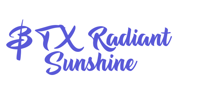 BTX Radiant Sunshine Font Download