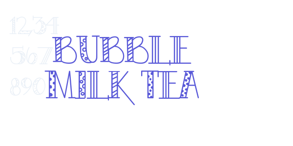 BUBBLE MILK TEA font free