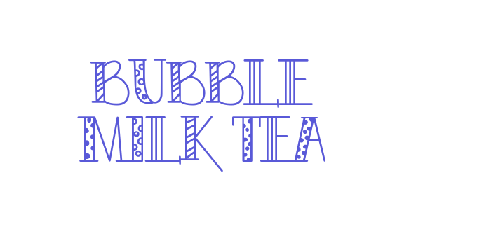 BUBBLE MILK TEA Font Download