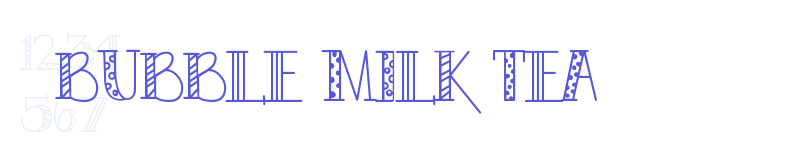 BUBBLE MILK TEA-related font