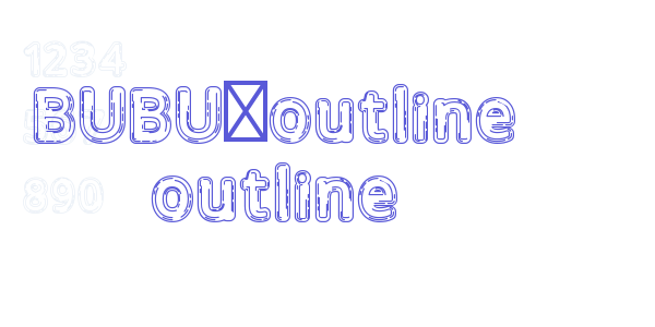 BUBU_outline outline font free