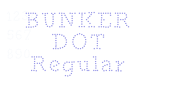 BUNKER DOT Regular font free