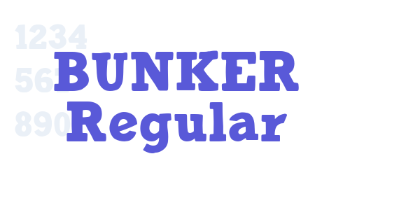 BUNKER Regular font free