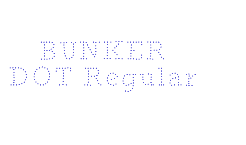 BUNKER DOT Regular Font Download