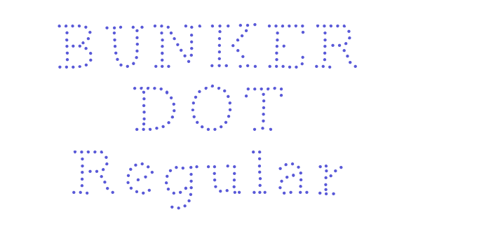 BUNKER DOT Regular Font