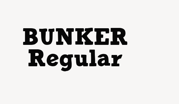 BUNKER Regular Font