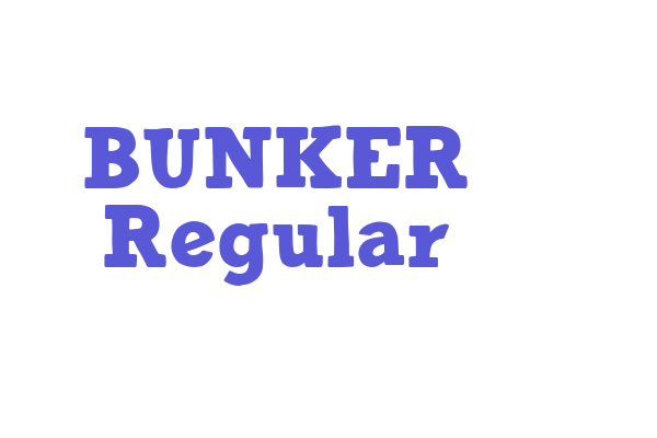 BUNKER Regular Font