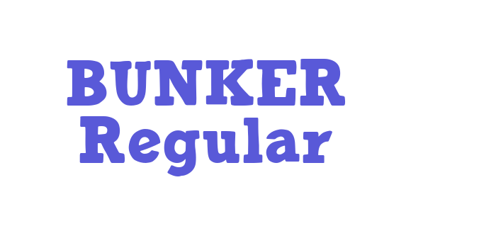 BUNKER Regular Font Download