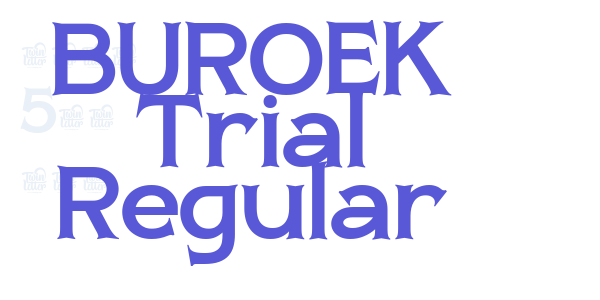 BUROEK Trial Regular font free