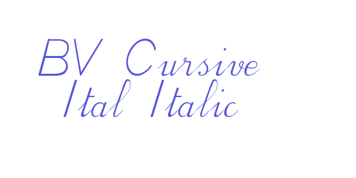 BV Cursive Ital Italic Font Download