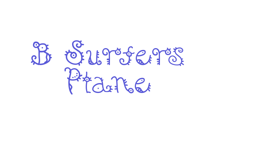 B Surfers Plane Font Download