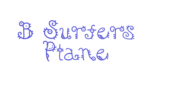 B Surfers Plane Font Download