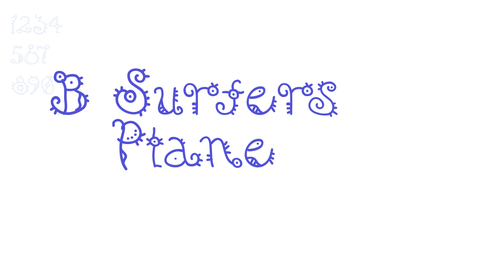 B Surfers Plane-font-download