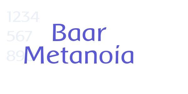 Baar Metanoia font free