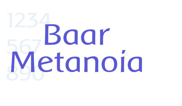 Baar Metanoia Font