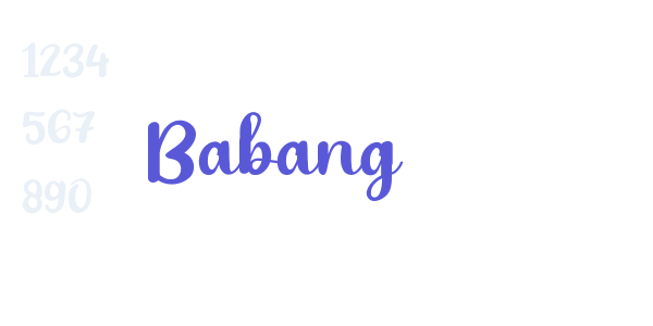 Babang font free