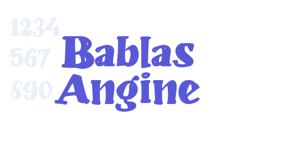 Bablas Angine font free