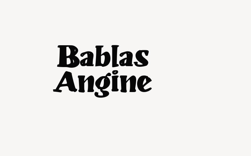 Bablas Angine Font