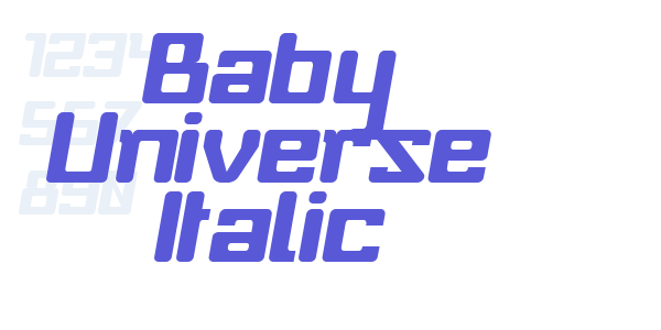 Baby Universe Italic font free