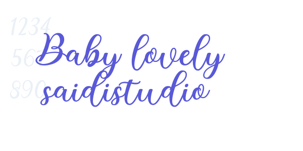 Baby lovely saidistudio font free