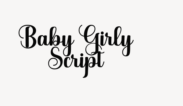 Baby Girly Script Font