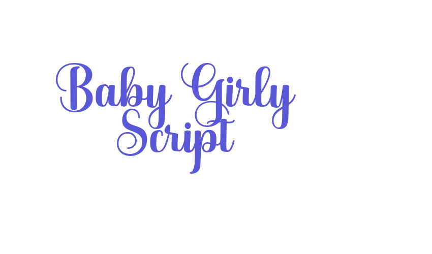 Baby Girly Script Font