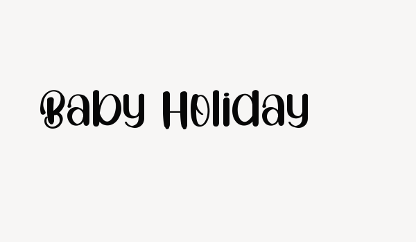 Baby Holiday Font