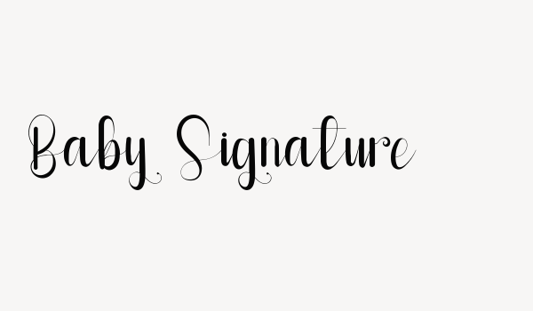 Baby Signature Font