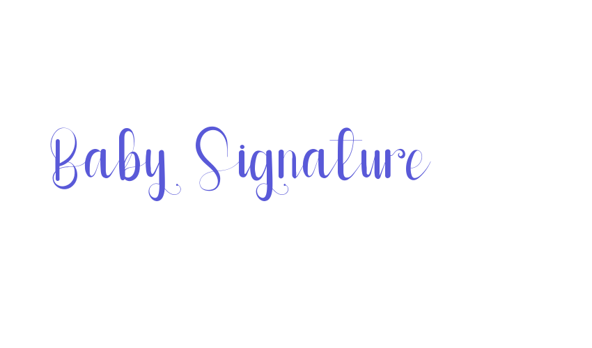 Baby Signature Font Download