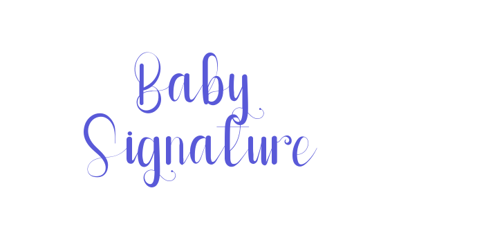 Baby Signature Font