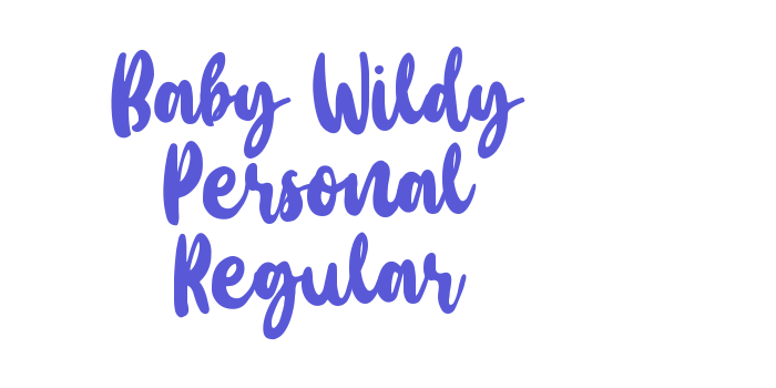 Baby Wildy Personal Regular Font Download